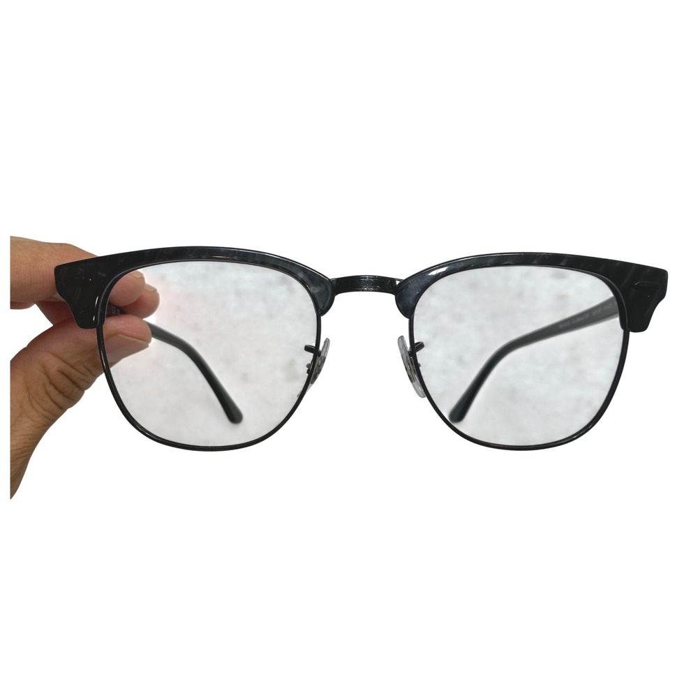 Ray Ban RB 3016 Clubmaster Sunglasses 1305/B1 Black Gray 51-21 145 3N Italy
